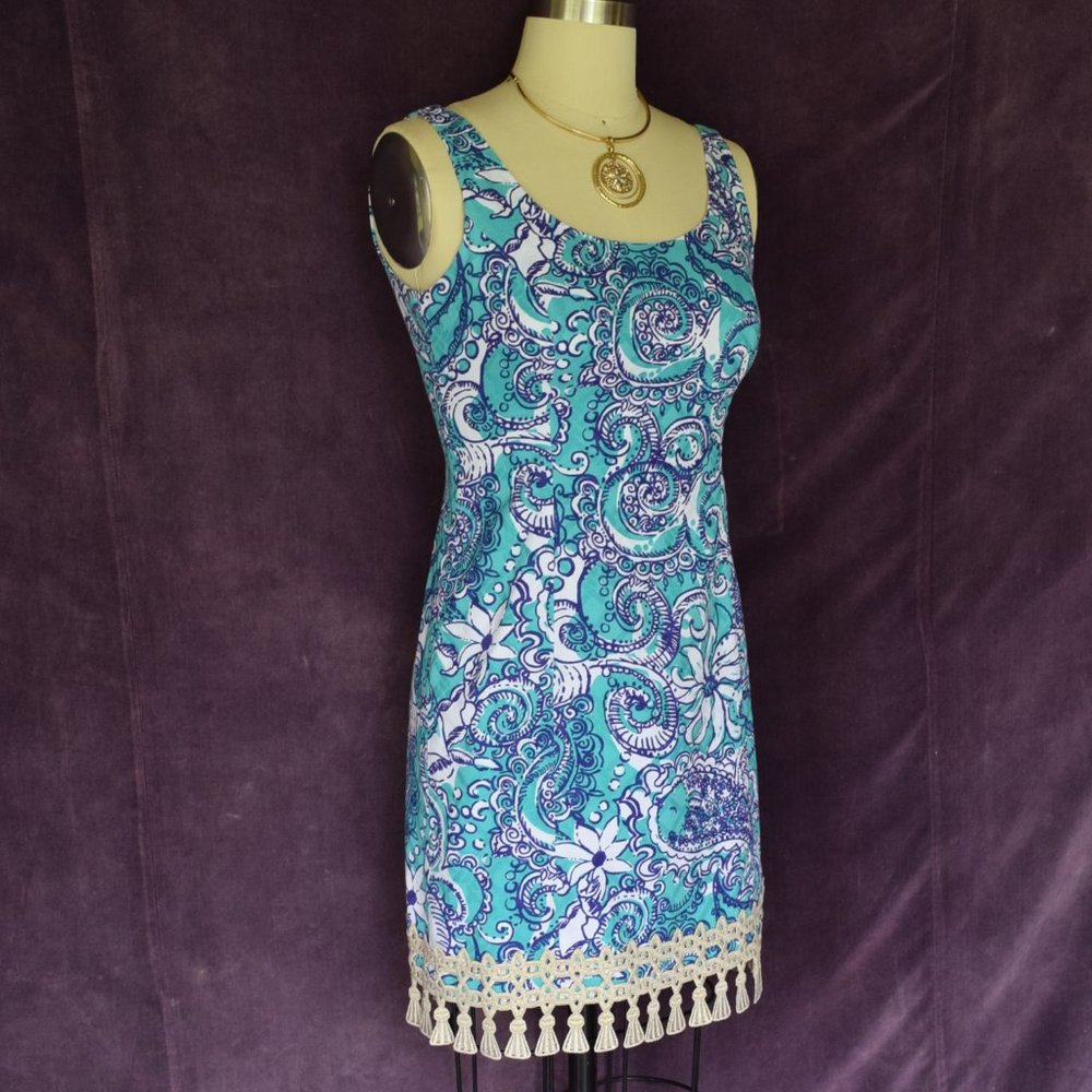 Lilly Pulitzer Eaton Dress Seafoam Green Mantauk - Picture 5 of 10